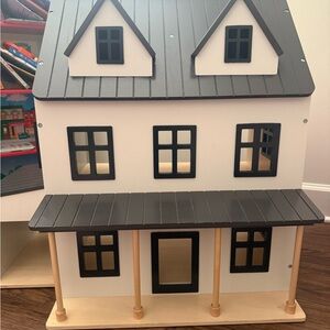 Charming Black and White Dollhouse
